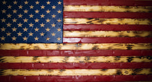 Load image into Gallery viewer, Rustic Wooden American Flag, Battle Worn and Distressed Wooden Flag, Wood Flag, American Flag, Home Decor, Office Decor, Wooden Flag