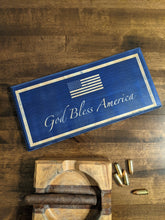 Load image into Gallery viewer, God Bless America, Patriotic Wood Sign, Don't Tread On Me, Patriot, Desk Gift, Patriotic Gift, Wood Decor, Patriotic Decor, Liberty