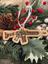 Load image into Gallery viewer, AR15 Christmas Ornament, Patriotic Ornament, Christmas Ornaments, AR15, American Flag