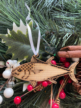 Load image into Gallery viewer, Tuna Fish American Flag Christmas Ornament, Lets Go Brandon, Patriotic Ornament, Christmas Ornaments