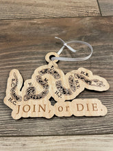 Load image into Gallery viewer, Join or Die Christmas Ornament, Patriotic Ornament, Christmas Ornaments, Come and Take It, Unique Personalized Gifts