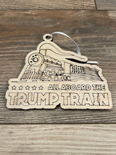 Load image into Gallery viewer, Trump Train Christmas Ornament, Patriotic Ornament, Christmas Ornaments, Trump, MAGA, Unique Personalized Gifts, Trump Gift