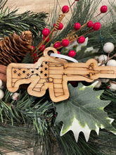 Load image into Gallery viewer, AR15 Flag Christmas Ornament, Patriotic Ornament, Christmas Ornaments, AR15, American Flag
