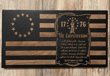 Load image into Gallery viewer, 1776 Betsy Ross Constitution Scroll Wood Flag, Wood Flag, Constitution, 1776, Betsy Ross, American Flag, Wood Decor