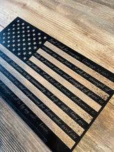 Load image into Gallery viewer, Law Enforcement Cop's Prayer Wood Flag, Wood Flag, American Flag, Cops Prayer, Law Enforcement Prayer, Wood Decor, Decor