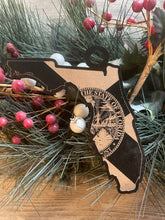 Load image into Gallery viewer, Florida Christmas Ornament, American Flag, Florida State Flag, Florida, State Flag, Patriotic Ornament, Christmas Ornaments