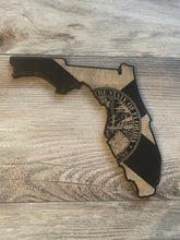 Load image into Gallery viewer, Florida Wood Sign, American Flag, Florida State Flag, Wood Flag, Florida, State Flag, Wood Decor, Decor, Patriotic Decor