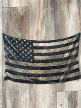 Load image into Gallery viewer, 3D Wavy Draped Wood Flag, 3D, Wavy Flag, Wood Flag, Draped Flag, American Flag, US Flag, Wood Decor, Patriotic Decor, Wood Art