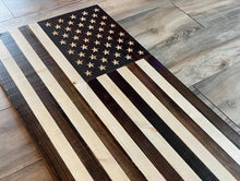Load image into Gallery viewer, Rustic Stained Wooden American Flag, Wooden Flag, Wood Flag, American Flag, Home Decor, Office Decor, Wooden Flag