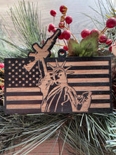 Load image into Gallery viewer, Statue of Liberty AR15 Flag Christmas Ornament, Patriotic Ornament, Christmas Ornaments, AR15, NYC