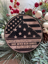 Load image into Gallery viewer, Folded Flag Christmas Ornament, Patriotic Ornament, Christmas Ornaments, Memorial, Remembrance