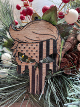 Load image into Gallery viewer, Trump Punisher Christmas Ornament, Patriotic Ornament, Christmas Ornaments, Trump, MAGA