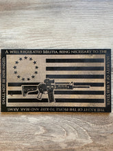 Load image into Gallery viewer, AR15 Second Amendment Wood Flag, Second Amendment, Wood Flag, American Flag, Betsy Ross, 2nd Amendment, AR-15, AR15, Wood Decor