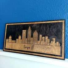 Load image into Gallery viewer, Tampa Florida City Skyline Wall Art, Tampa Florida, Florida Art, Tampa Art, Tampa Sign, Florida Sign