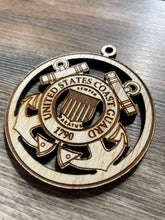 Load image into Gallery viewer, Coast Guard Christmas Ornament, USCG, Coast Guard, Patriotic Ornament, Christmas Ornaments, 2022 Ornament, 2022 Keepsake