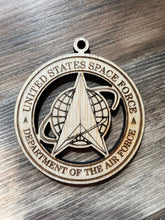 Load image into Gallery viewer, Space Force Christmas Ornament, USAF, Space Force, Patriotic Ornament, Christmas Ornaments, 2022 Ornament, 2022 Keepsake