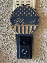 Load image into Gallery viewer, Welcomeish Doorbell Sign, Doorbell, Ring, Nest, Arlo, Depends on Who You Voted For, Door Hanger, Front Door Sign, Wood Sign