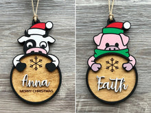 Load image into Gallery viewer, Personalized Name Christmas Ornament, Handmade Gift, Personalized Ornament 2023, Personalized Gift, Wood Ornament