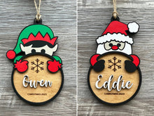 Load image into Gallery viewer, Personalized Name Christmas Ornament, Handmade Gift, Personalized Ornament 2023, Personalized Gift, Wood Ornament