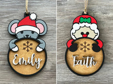 Load image into Gallery viewer, Personalized Name Christmas Ornament, Handmade Gift, Personalized Ornament 2023, Personalized Gift, Wood Ornament