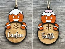Load image into Gallery viewer, Personalized Name Christmas Ornament, Handmade Gift, Personalized Ornament 2023, Personalized Gift, Wood Ornament