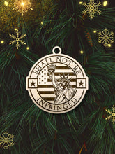Load image into Gallery viewer, Second Amendment Christmas Ornament, Shall Not Be Infringed, Christmas Ornament, Unique Personalized Gift, Stocking Stuffer, Handmade Gift