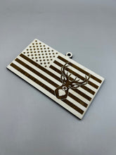 Load image into Gallery viewer, Deer American Flag Christmas Ornament, Patriotic Ornament, Christmas Ornaments, American Flag, Deer, Buck