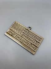 Load image into Gallery viewer, Fishing Pole American Flag Christmas Ornament, Patriotic Ornament, Christmas Ornaments, American Flag, Fishing, Fish, Fishing Pole