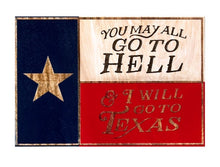 Load image into Gallery viewer, Handmade Wooden Texas Flag, Davy Crockett Flag, Lone Star State, Texas Gift, Texas Flag, Texas Longhorns, Wooden Flag, Handmade Gift