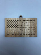 Load image into Gallery viewer, 2nd Amendment Flag Christmas Ornament, Patriotic Ornament, Christmas Ornaments, Ornaments, American Flag, 2a, Guns
