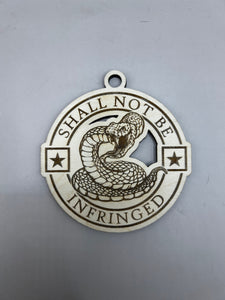 Second Amendment Christmas Ornament, Shall Not Be Infringed, Christmas Ornaments, Unique Personalized Gift, Stocking Stuffer, Handmade Gift