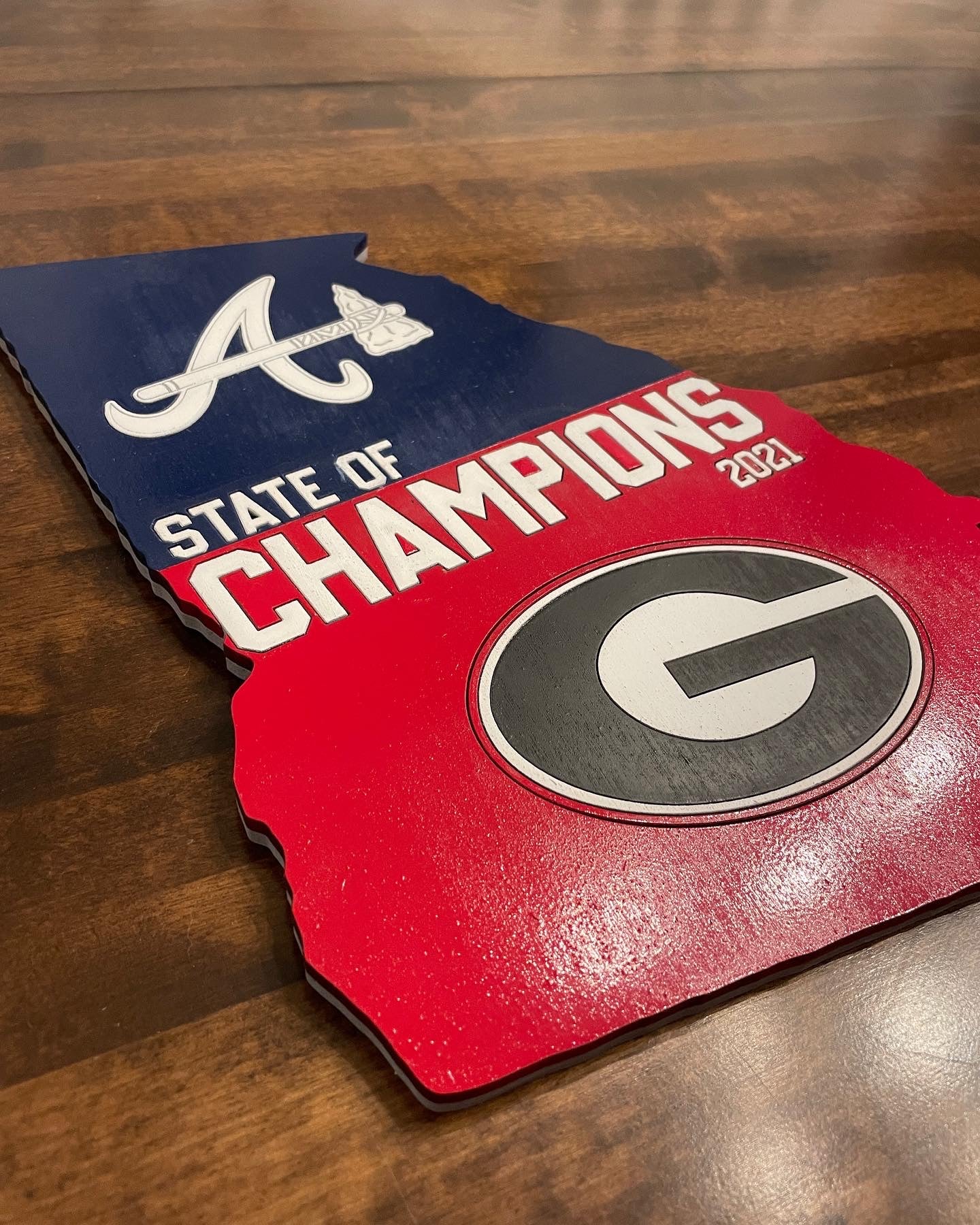 University of Georgia National Championship 2021 Wood Sign, Atlanta Br –  Great American Flag Company