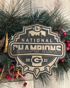University of Georgia National Championship, Christmas Ornament, Football, UGA, Georgia, National Championship, 2022 Ornament