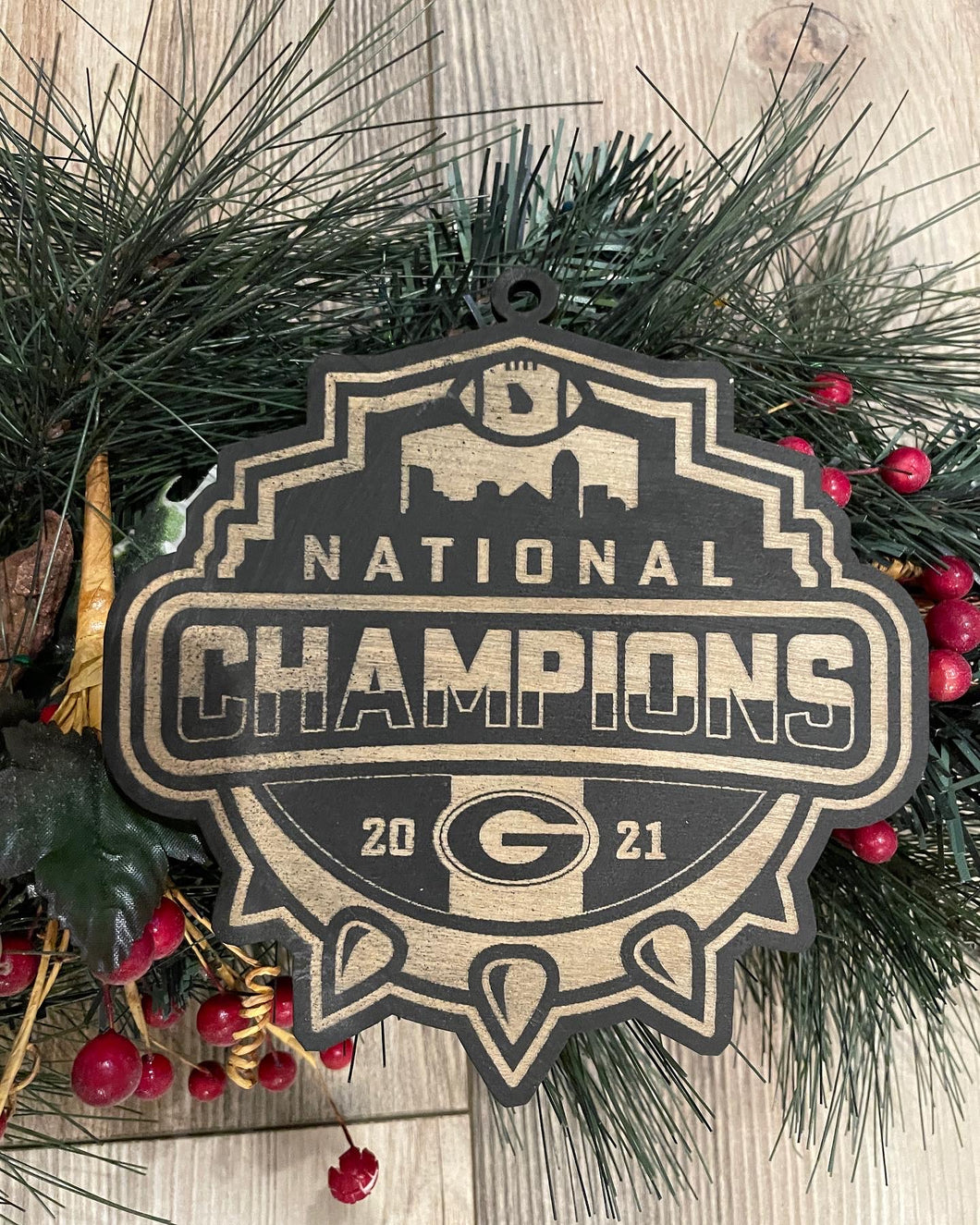 University of Georgia National Championship, Christmas Ornament, Football, UGA, Georgia, National Championship, 2022 Ornament