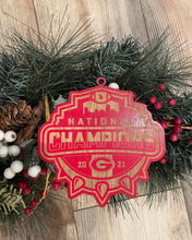 Load image into Gallery viewer, University of Georgia National Championship, Christmas Ornament, Football, UGA, Georgia, National Championship, 2022 Ornament
