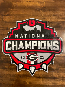 University of Georgia National Championship 2022 Football Wood Sign, UGA, Georgia, Wood Flag, American Flag, Football, National Championship