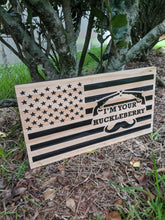 Load image into Gallery viewer, I&#39;m Your Huckleberry CNC Wood American Flag
