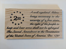Load image into Gallery viewer, Second Amendment 2A Constitution CNC Wood American Flag
