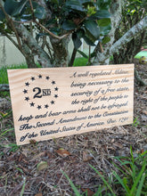Load image into Gallery viewer, Second Amendment Wood Flag, 2A, Second Amendment, 2nd, Wood Flag, American Flag, American, Handmade, Wood Decor, Patriotic Decor, Wood Art
