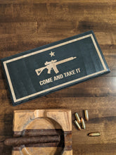 Load image into Gallery viewer, Come and Take It, Wood Sign, AR15, AR-15, Patriotic Wood Sign, Don&#39;t Tread On Me, Patriot, Desk Gift, Patriotic Gift, Wood Decor
