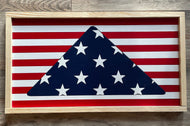 Folded American Flag, Wood Sign, USA, United States, Stars & Stripes, Memorial, Wood American Flag, American Decor, Patriotic Decor
