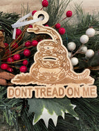 Don't Tread on Me Christmas Ornament, Patriotic Ornament, Christmas Ornaments, Trump, MAGA