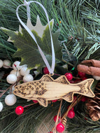 Bass Fish American Flag Christmas Ornament, Lets Go Brandon, Patriotic Ornament, Christmas Ornaments, Ornaments