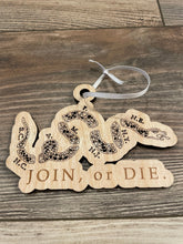 Load image into Gallery viewer, Join or Die Christmas Ornament, Patriotic Ornament, Christmas Ornaments, Come and Take It, Unique Personalized Gifts
