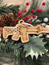 Load image into Gallery viewer, AR15 Flag Christmas Ornament, Patriotic Ornament, Christmas Ornaments, AR15, American Flag
