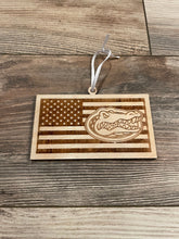 Load image into Gallery viewer, Florida Gators Flag Christmas Ornament, Patriotic Ornament, Christmas Ornaments, Ornaments, 2021 Ornament, American Flag, UF, Florida Gators
