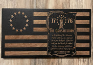 1776 Betsy Ross Constitution Scroll Wood Flag, Wood Flag, Constitution, 1776, Betsy Ross, American Flag, Wood Decor