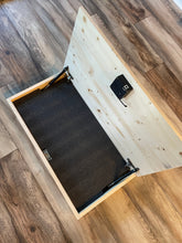 Load image into Gallery viewer, Red White and Blue Distressed Battle Worn Concealment Flag, Concealment Case, Wood Case, Gun Case, American Flag, Wood Flag, Storage, Hidden

