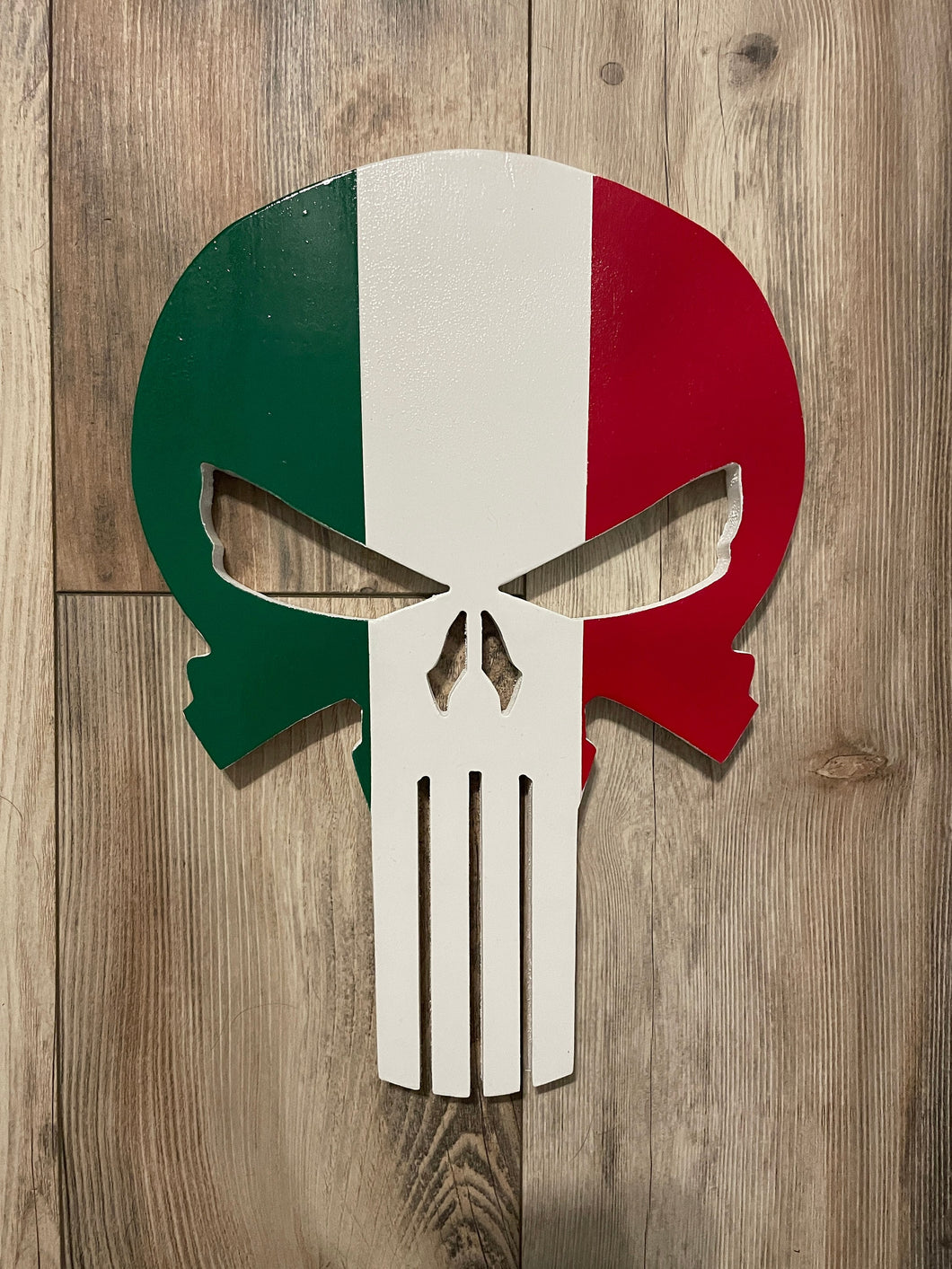 Punisher Skull Italian Wood Flag, Punisher, Wood Flag, Italian Flag, Italy Flag, Italian Pride, Italian, Italy, Wood Decor