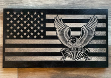 Load image into Gallery viewer, Live Free or Die Wood Flag, Wood Flag, American Flag, Live Free or Die, New Hampshire, Wood Decor, Decor
